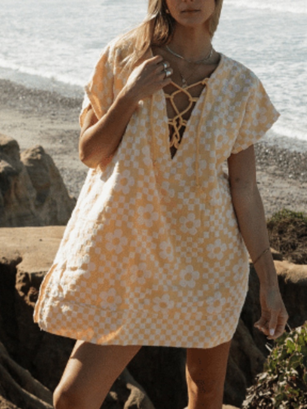 Sandcloud 100% Cotton Towel Beach Swim Cover Up Dress OS